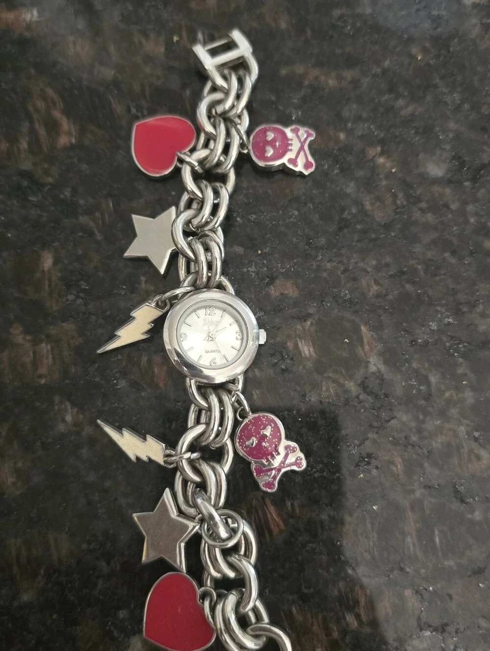 Abbey Dawn Silver-Tone Quartz Pocket Watch Charm
